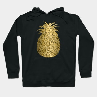Gold Filled Pineapple Design Hoodie